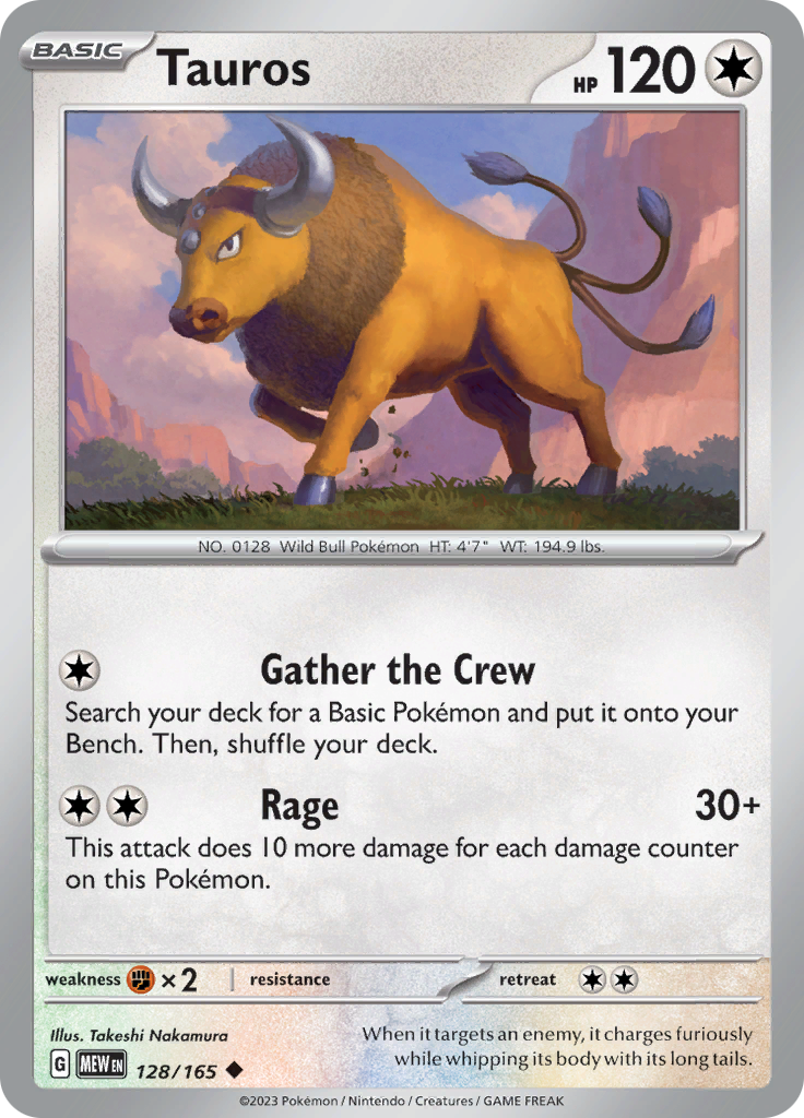 Tauros (128/165) [Scarlet & Violet: 151]