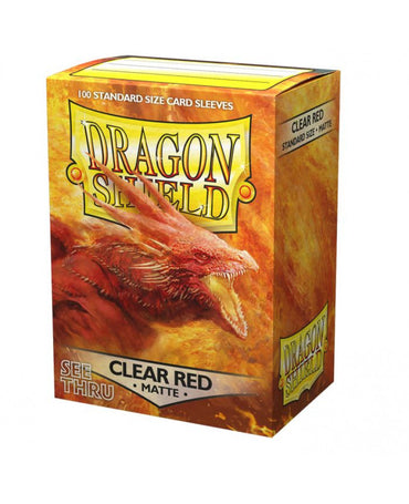 Dragon Shield Matte Sleeve - Clear Red ‘Ignicip’ 100ct