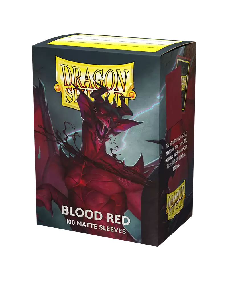 Dragon Shield Matte Sleeve - Blood Red 100ct